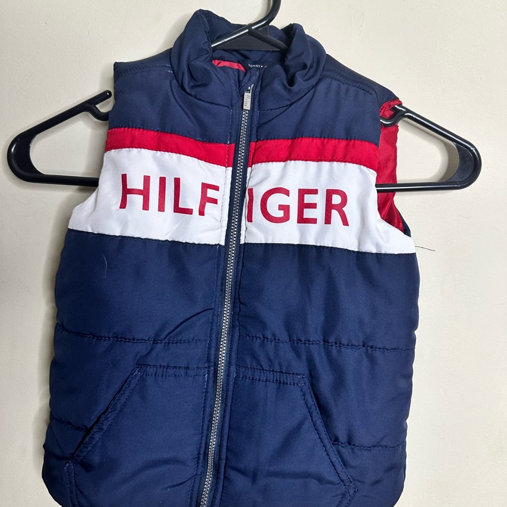 Tommy Hilfiger apuffer Vest 24 Month Navy Blue, Red, White